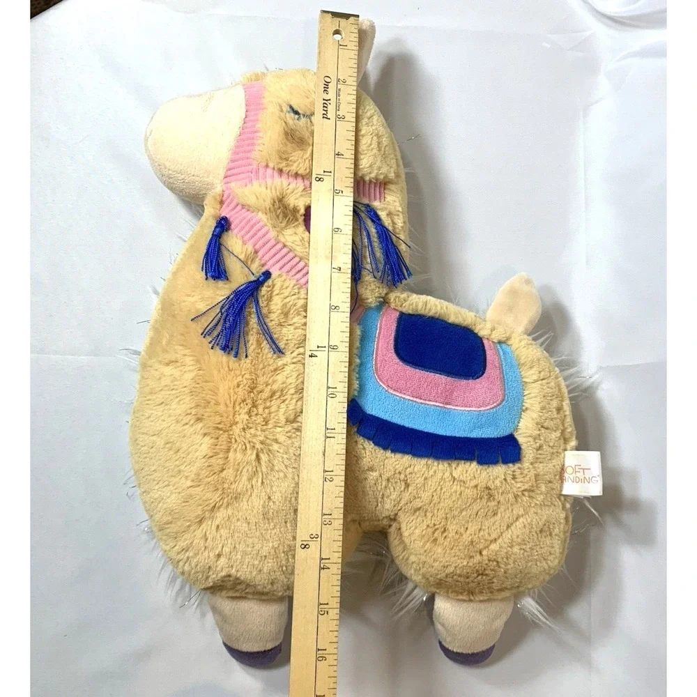 LLAMA Plush Animal Adventure Soft Landing Reversible‎ Pillow Stuffed Stuffie 17